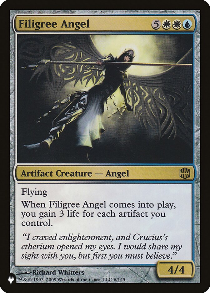 Filigree Angel card front