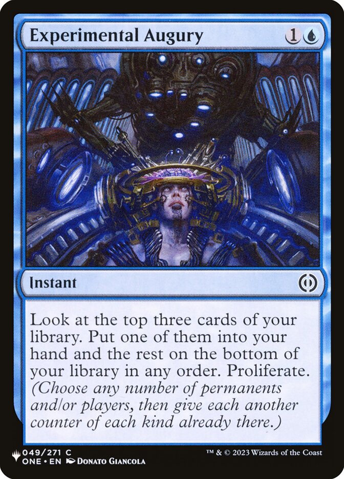 Experimental Augury card front