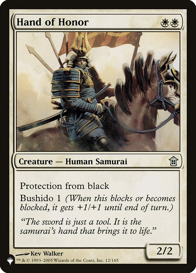 Hand of Honor card front