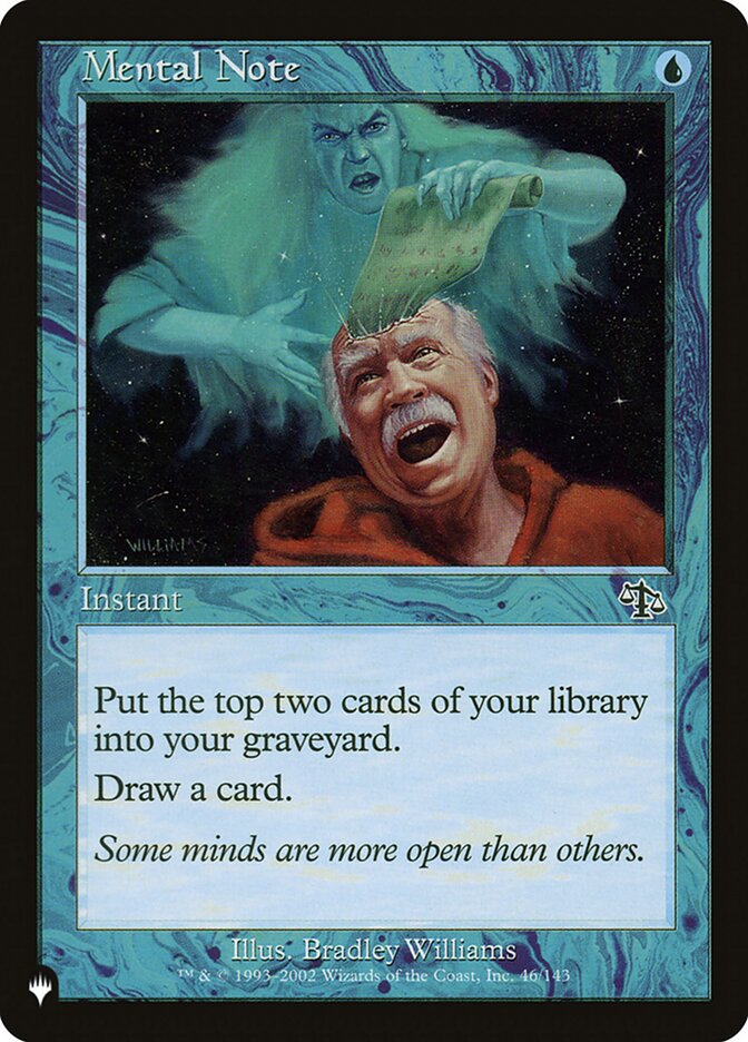 Mental Note card front