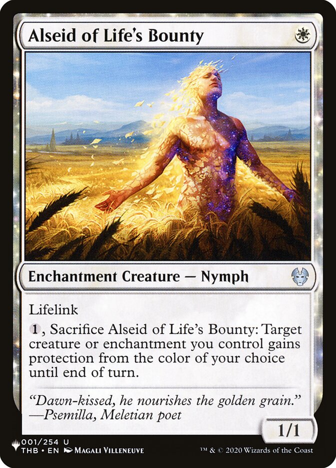 Alseid of Life's Bounty card front