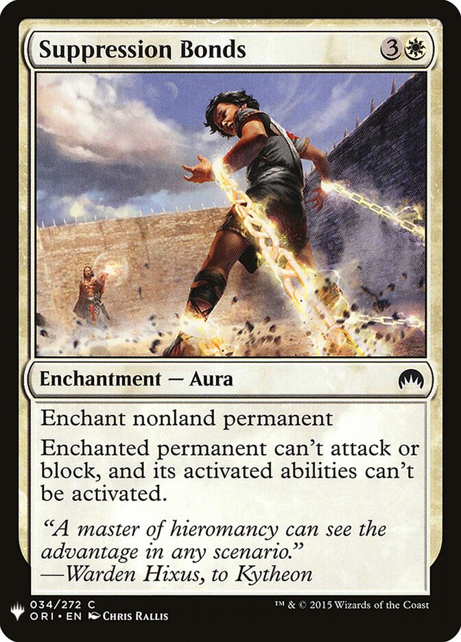 Suppression Bonds card front