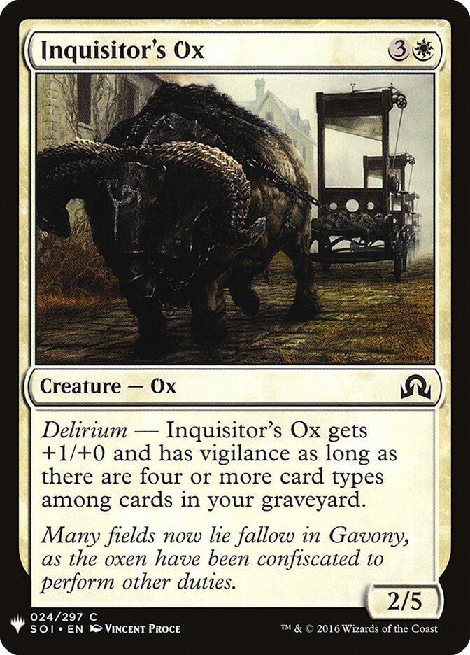 Inquisitor's Ox card front