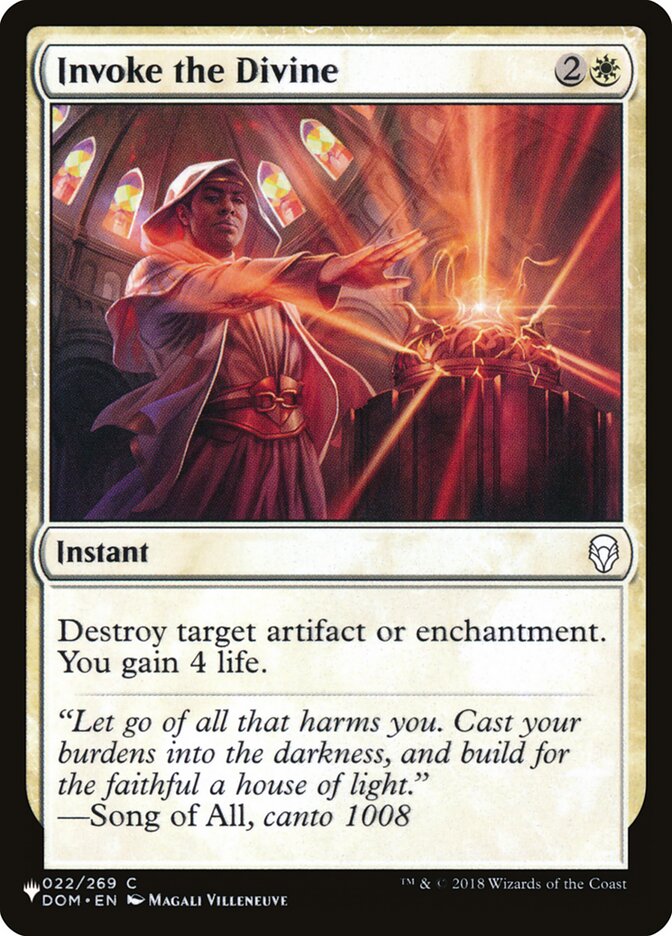 Invoke the Divine card front