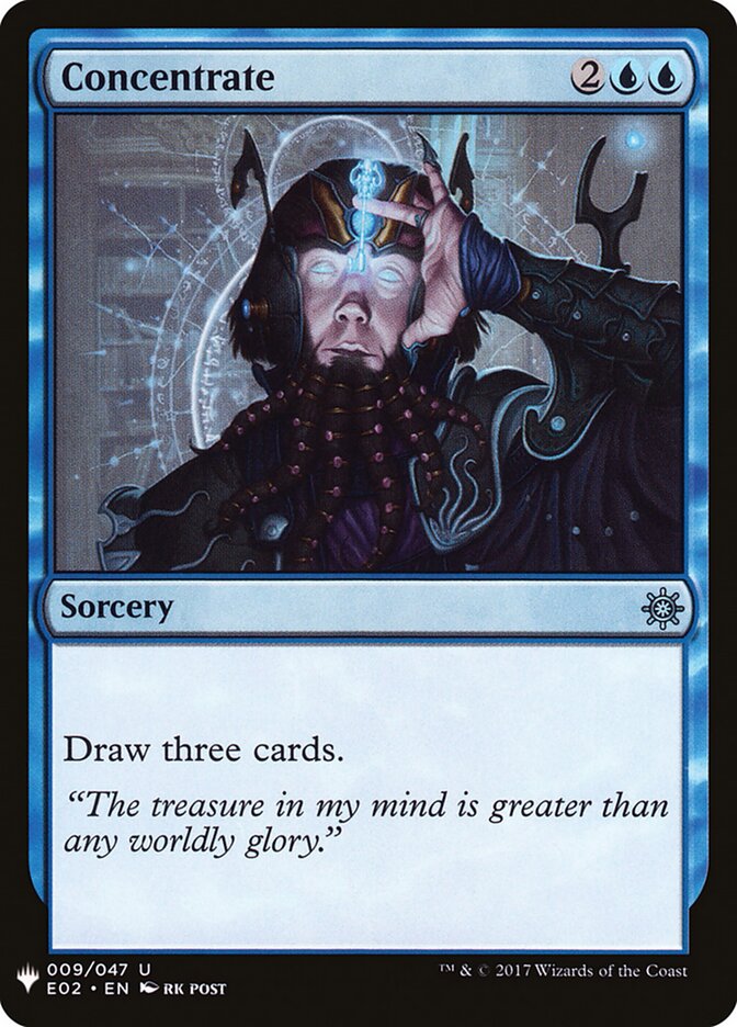 Concentrate card front