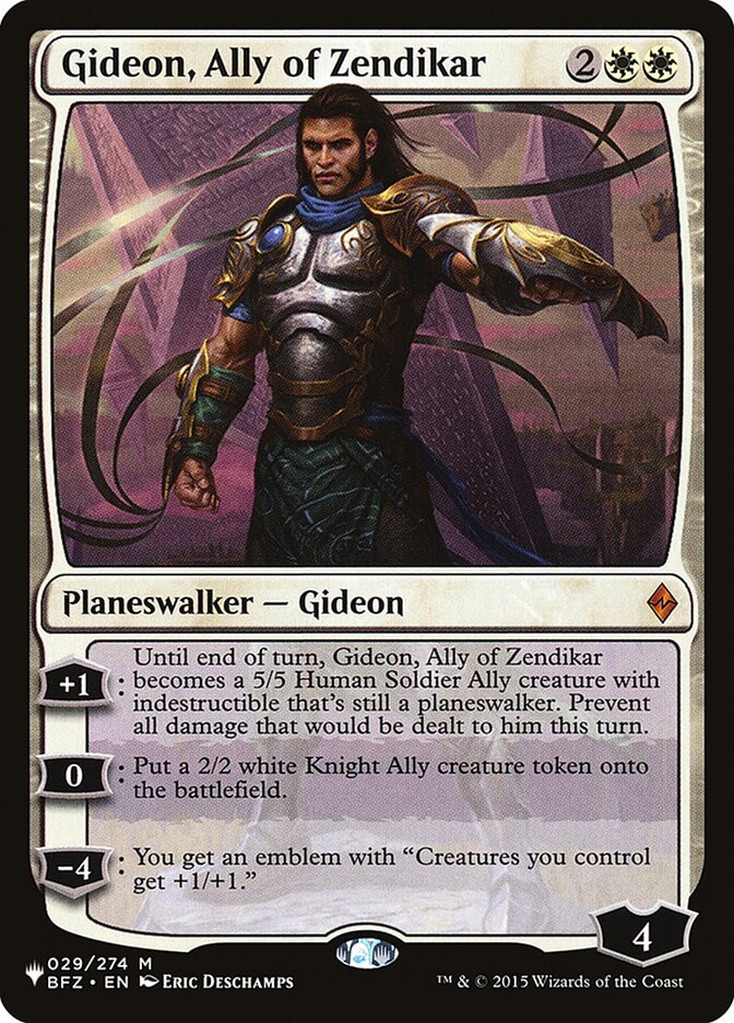 Gideon, Ally of Zendikar card front