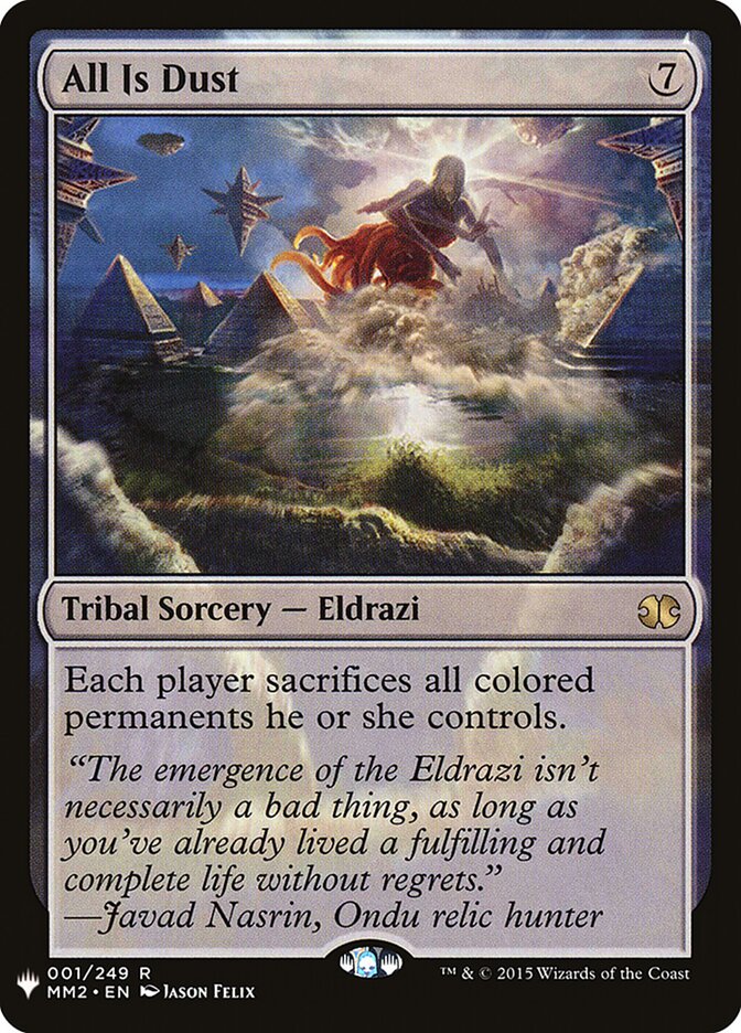 All Is Dust card front