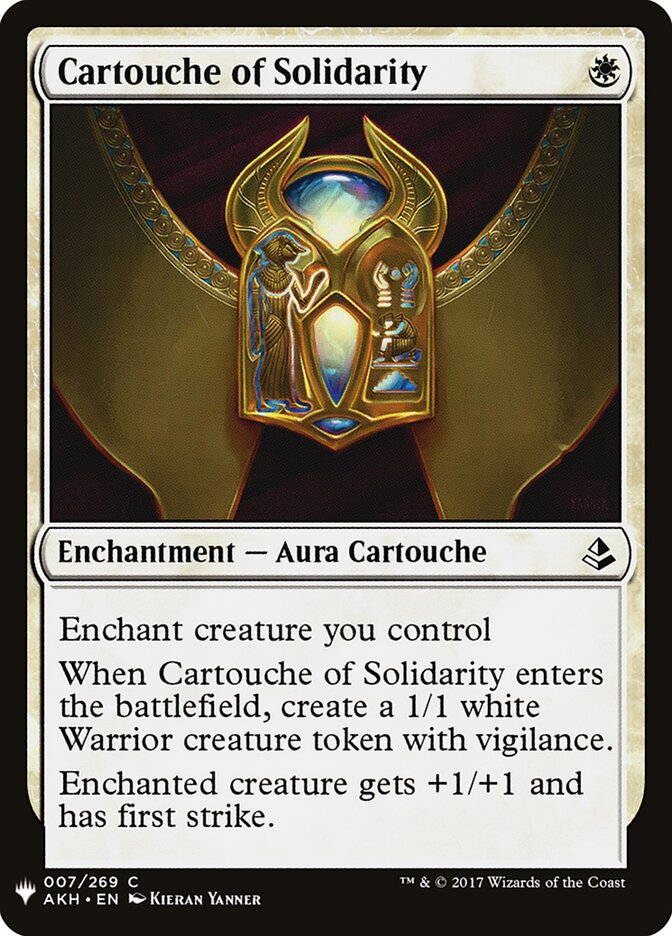 Cartouche of Solidarity card front
