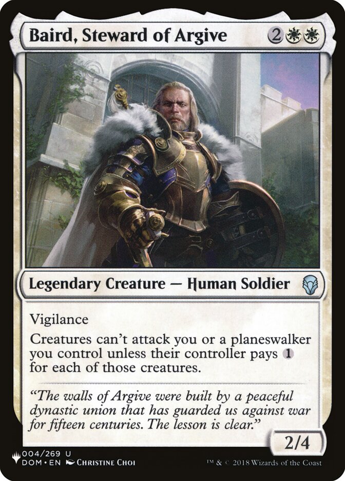 Baird, Steward of Argive card front
