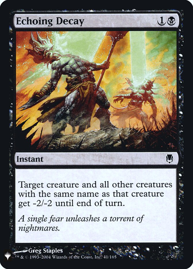 Echoing Decay card front