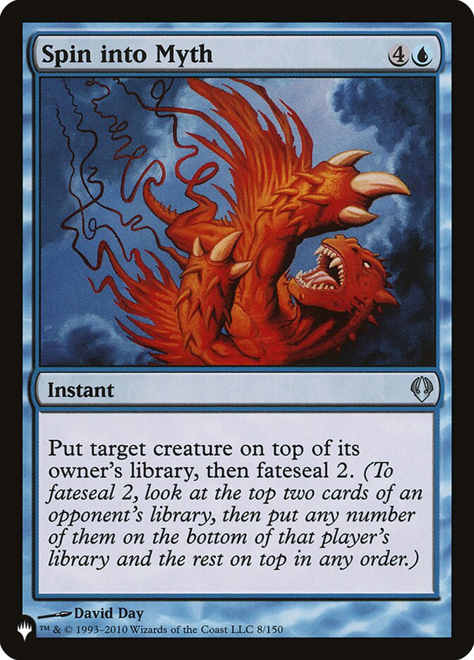Spin into Myth card front