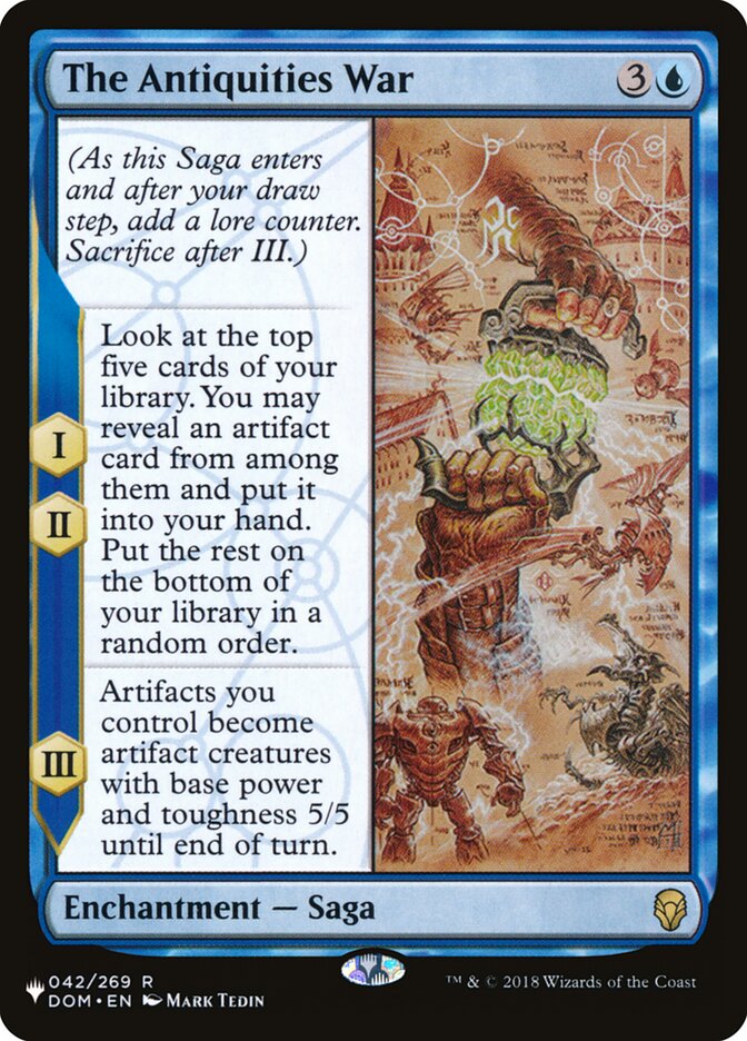 The Antiquities War card front