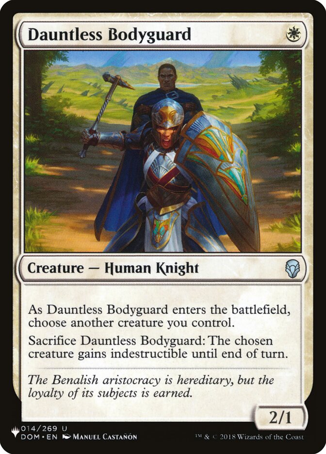 Dauntless Bodyguard card front