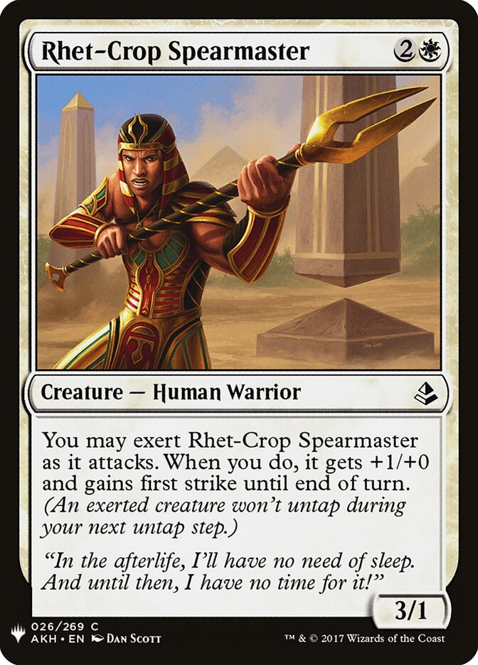 Rhet-Crop Spearmaster card front