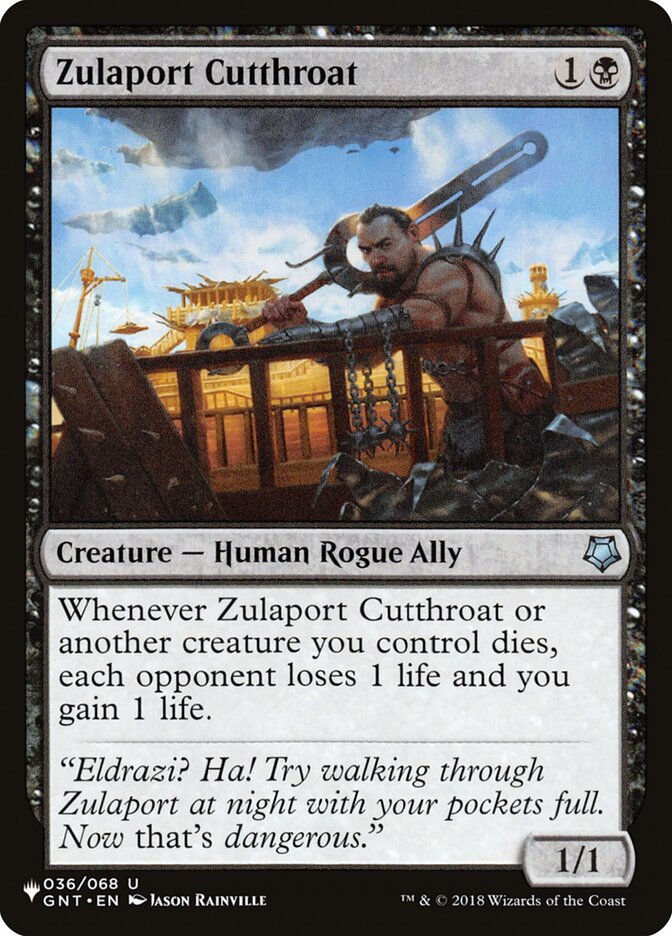 Zulaport Cutthroat card front