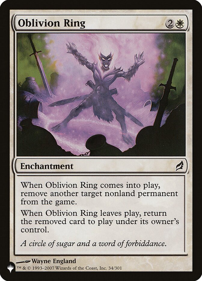 Oblivion Ring card front