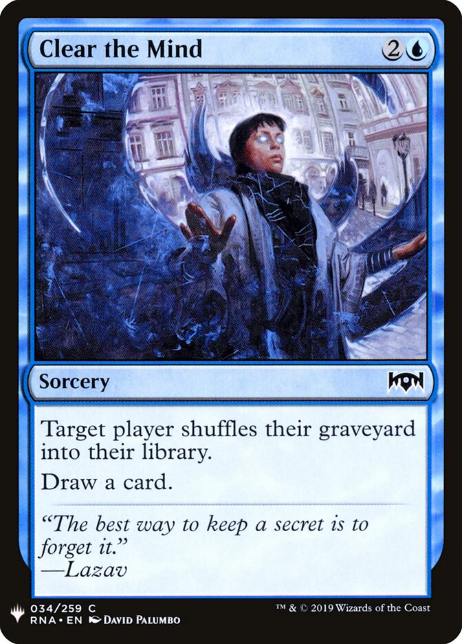 Clear the Mind card front