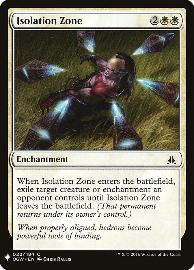 Isolation Zone card front