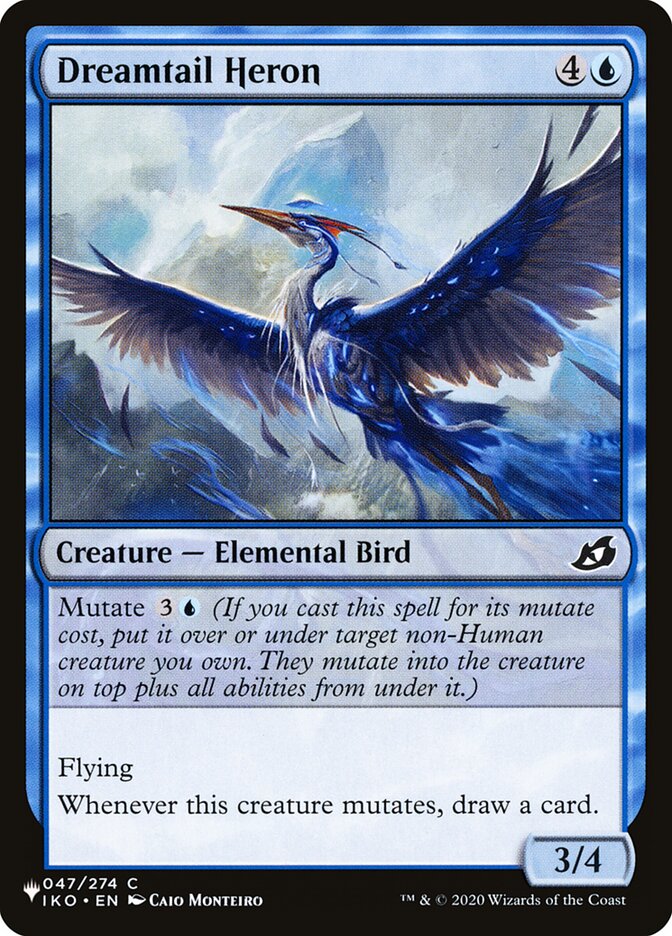 Dreamtail Heron card front