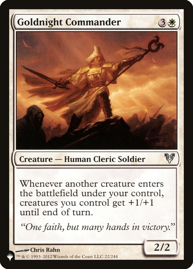 Goldnight Commander card front