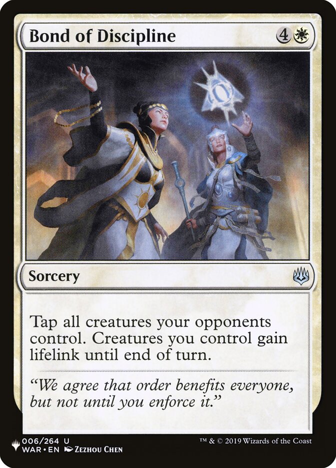 Bond of Discipline card front