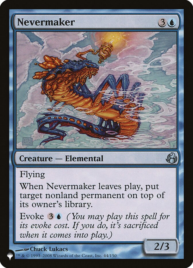 Nevermaker card front