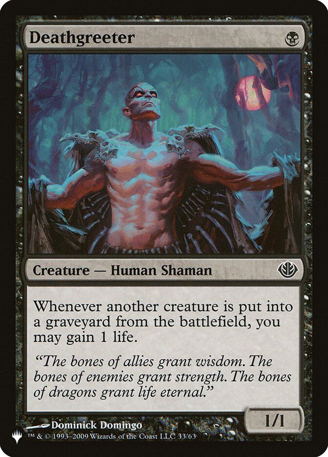 Deathgreeter card front