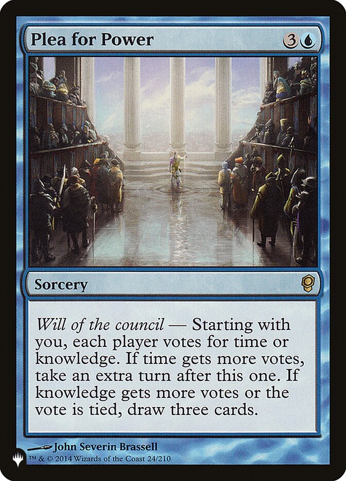 Plea for Power card front