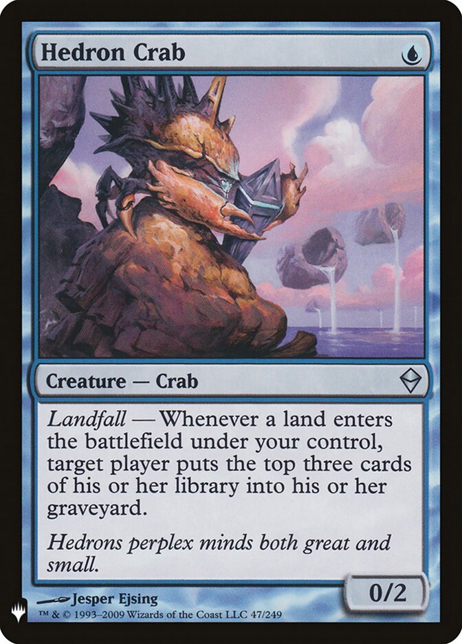 Hedron Crab card front