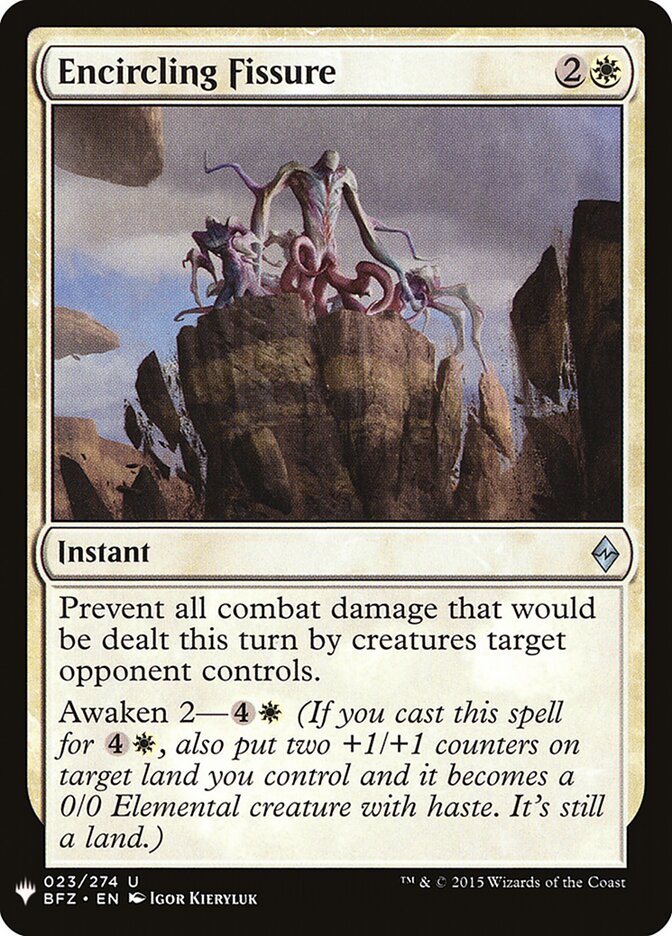 Encircling Fissure card front
