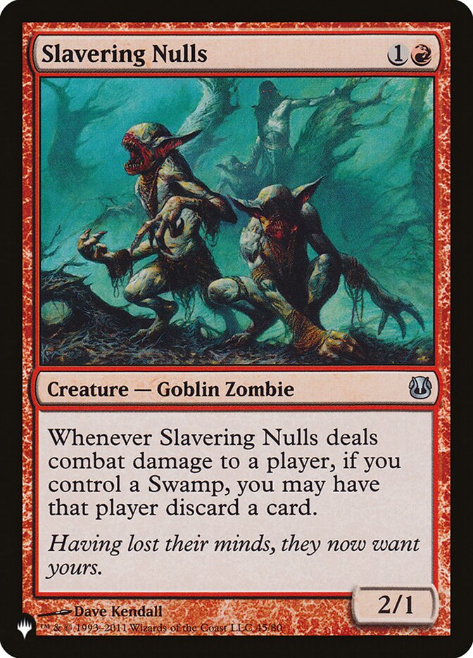 Slavering Nulls card front