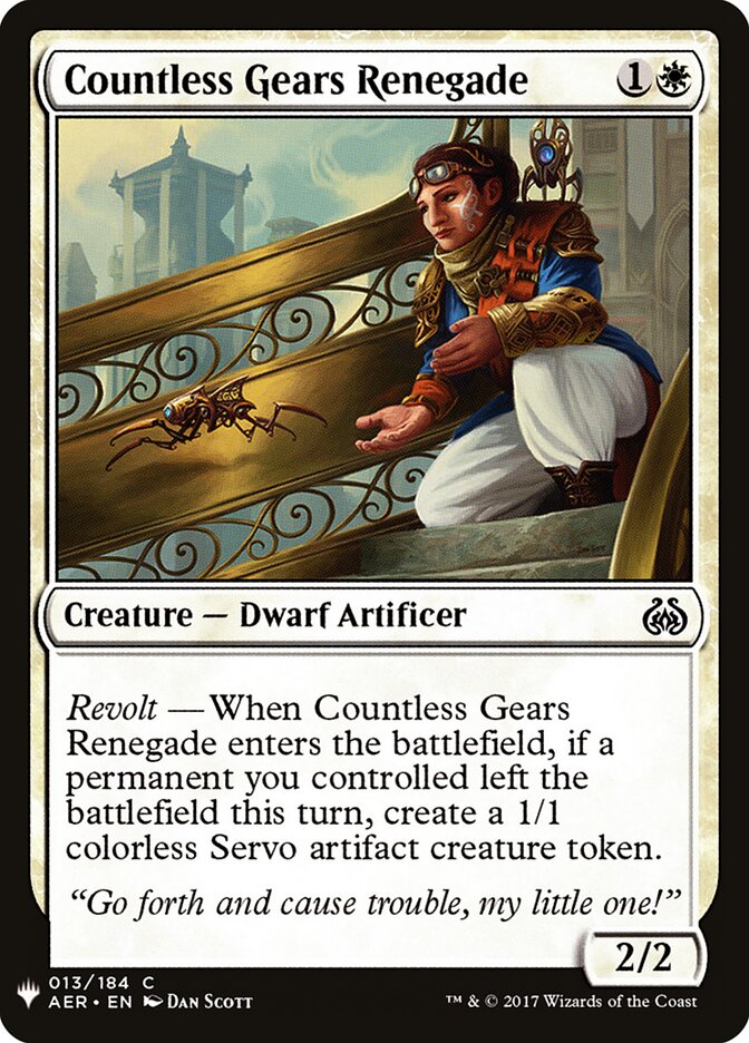 Countless Gears Renegade card front