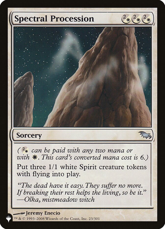 Spectral Procession card front