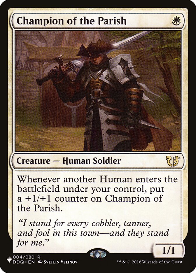 Champion of the Parish card front