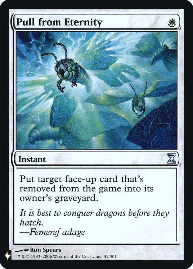 Pull from Eternity card front