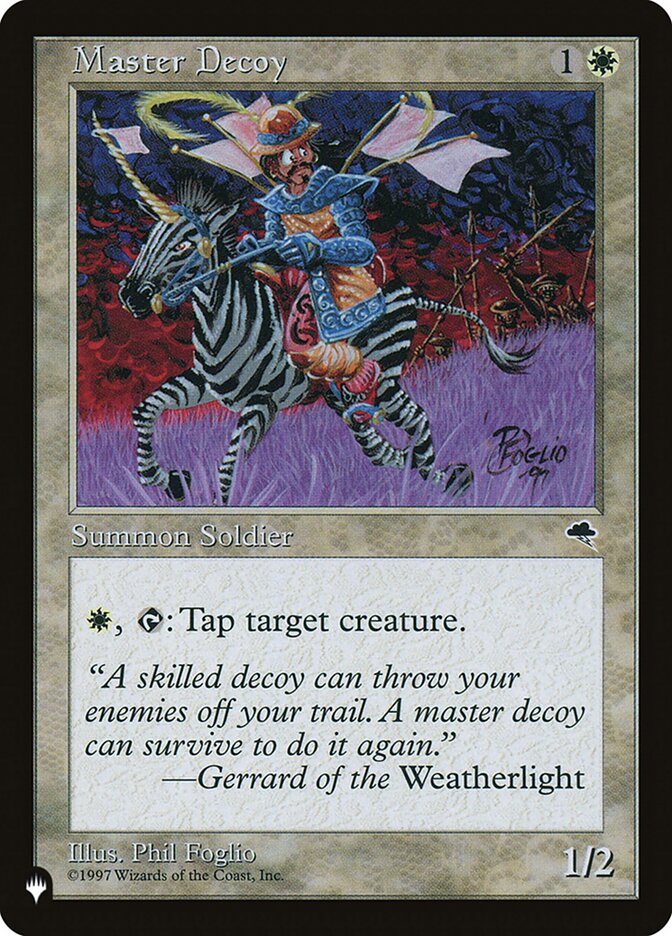Master Decoy card front