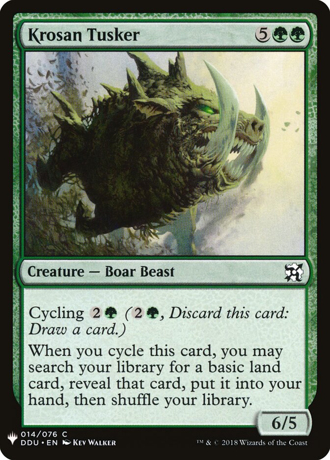 Krosan Tusker card front