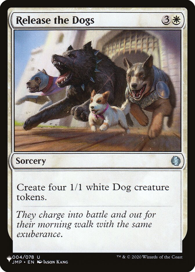 Release the Dogs card front