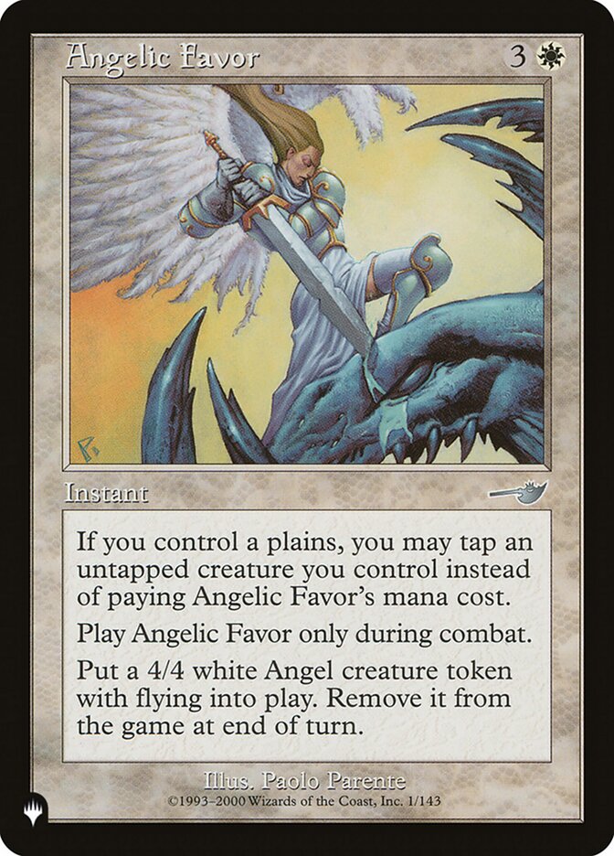 Angelic Favor card front