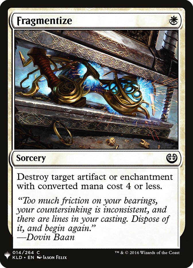 Fragmentize card front