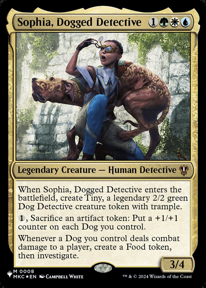 Sophia, Dogged Detective card front