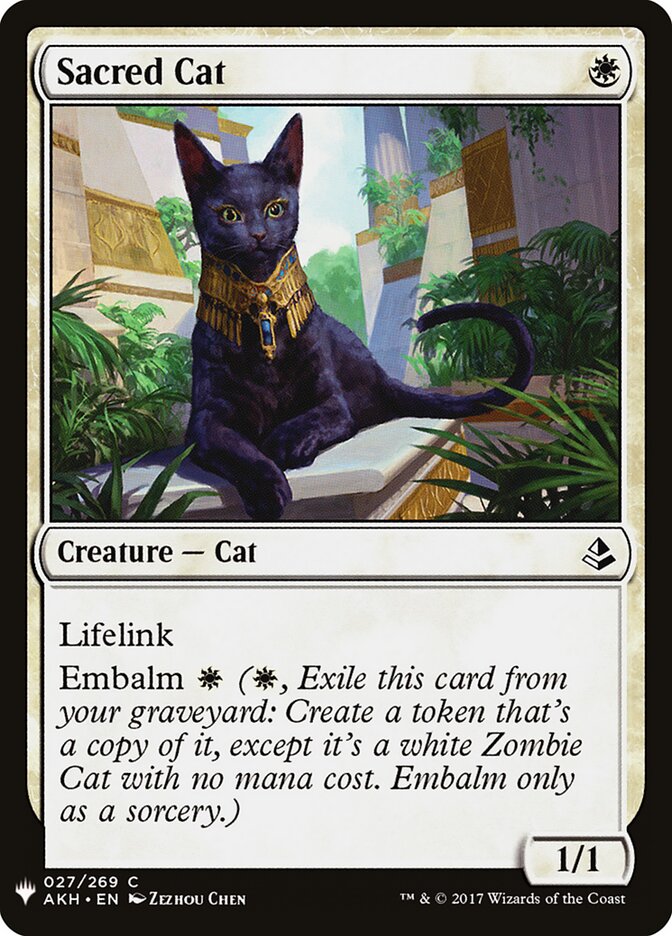 Sacred Cat card front
