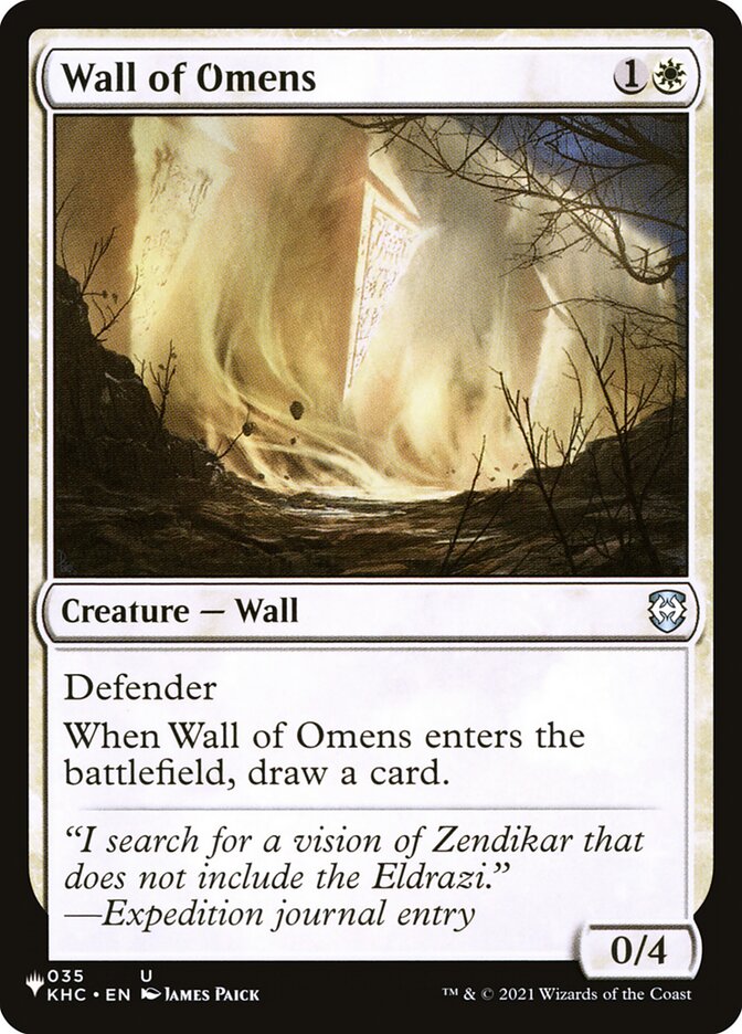Wall of Omens card front