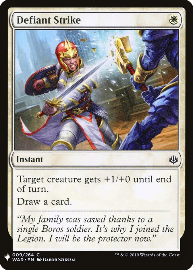 Defiant Strike card front