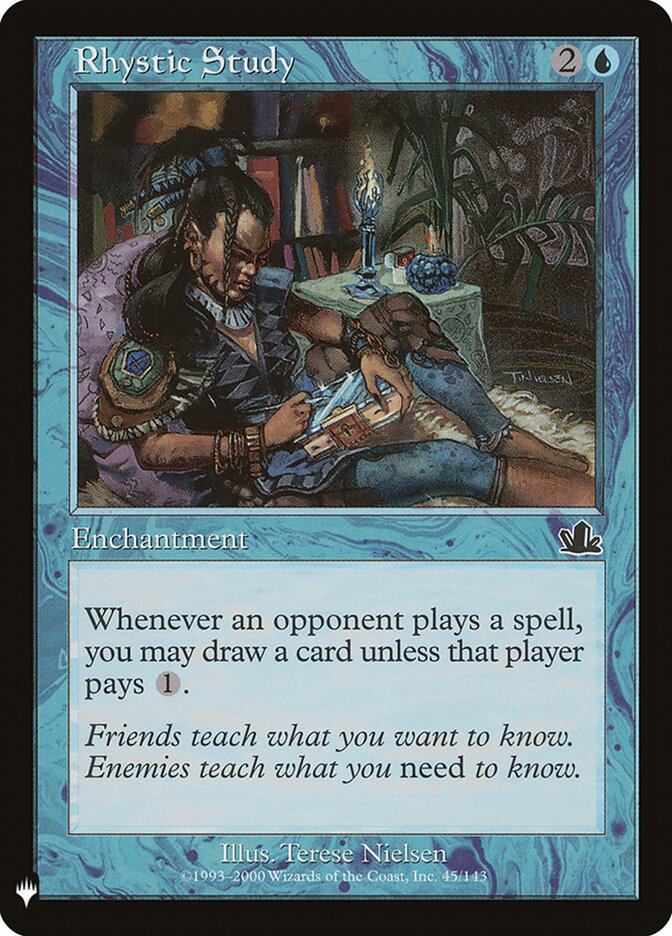 Rhystic Study card front