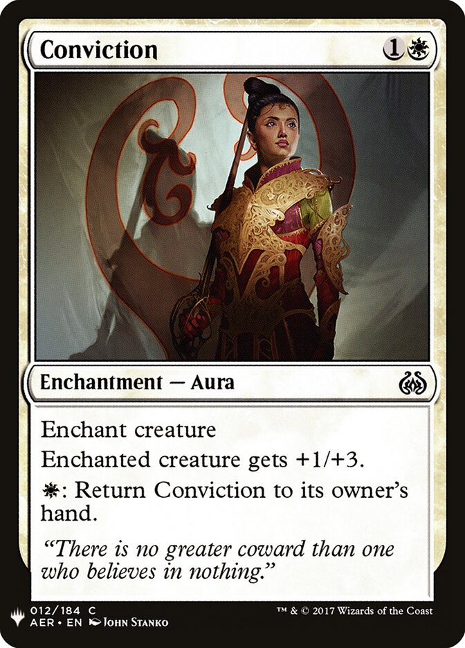 Conviction card front