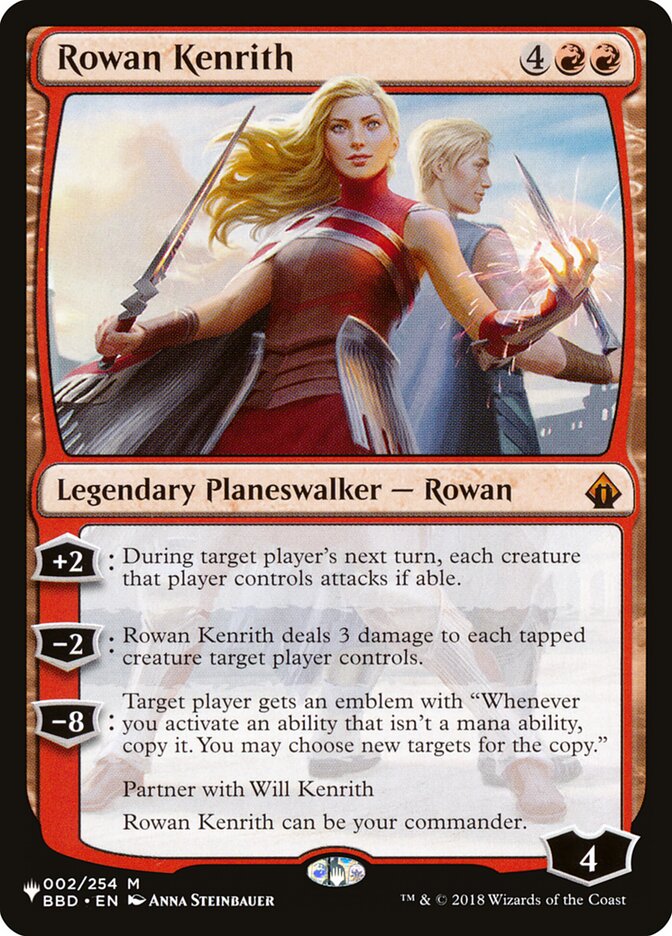 Rowan Kenrith card front