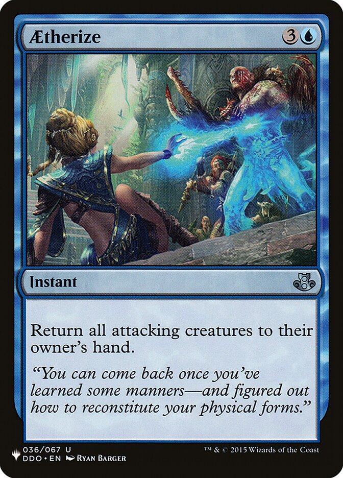 Aetherize card front