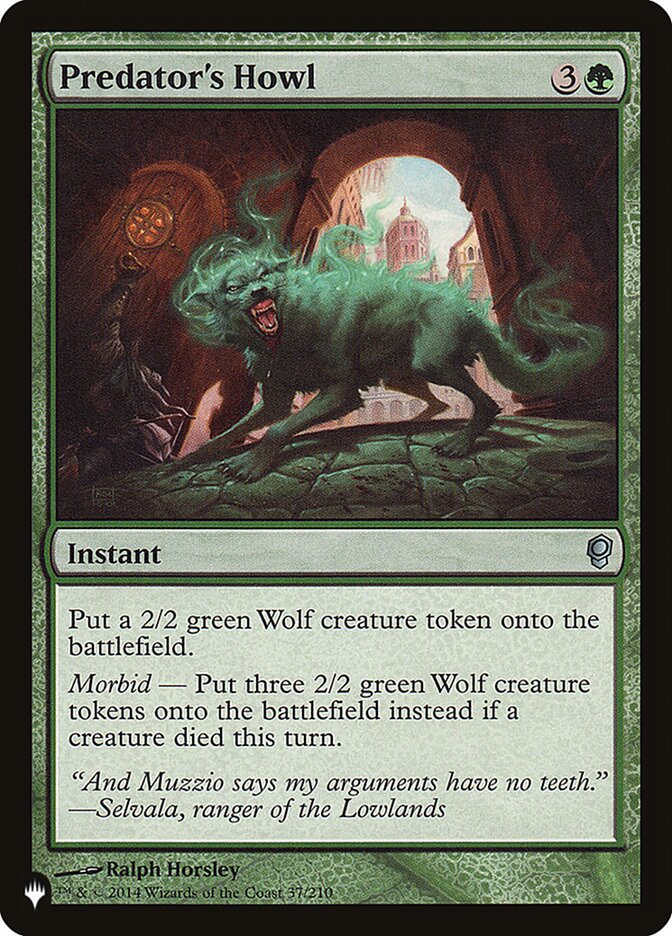 Predator's Howl card front