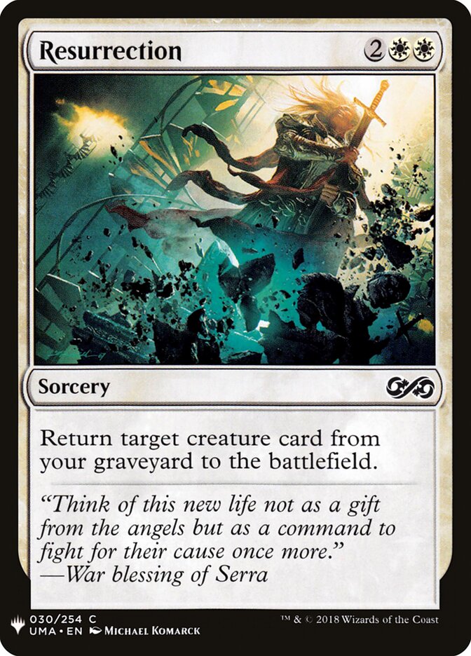 Resurrection card front